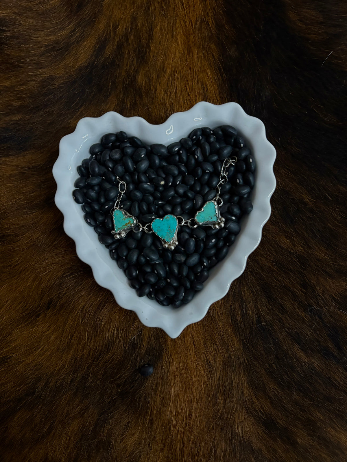 3 corazones charm bracelet