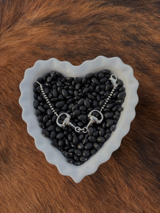 snaffle pearl bracelet
